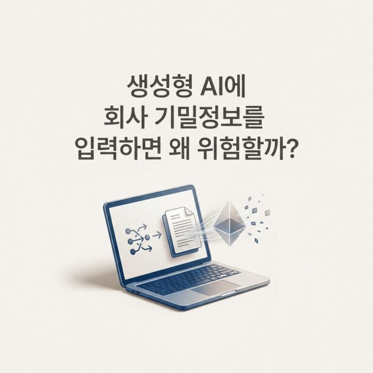 ai thumbnail minimal 생성형 AI에 회사 기밀정보를 입력하면 왜 위험할까 1787722242