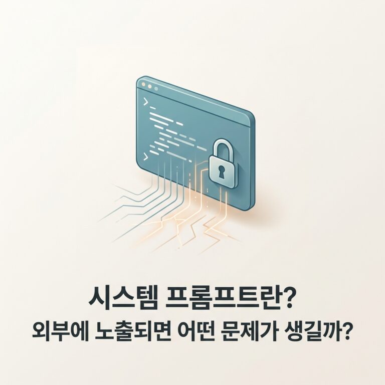 ai thumbnail minimal 시스템 프롬프트란 외부에 노출되면 어떤 문제가 생길까 1787722661