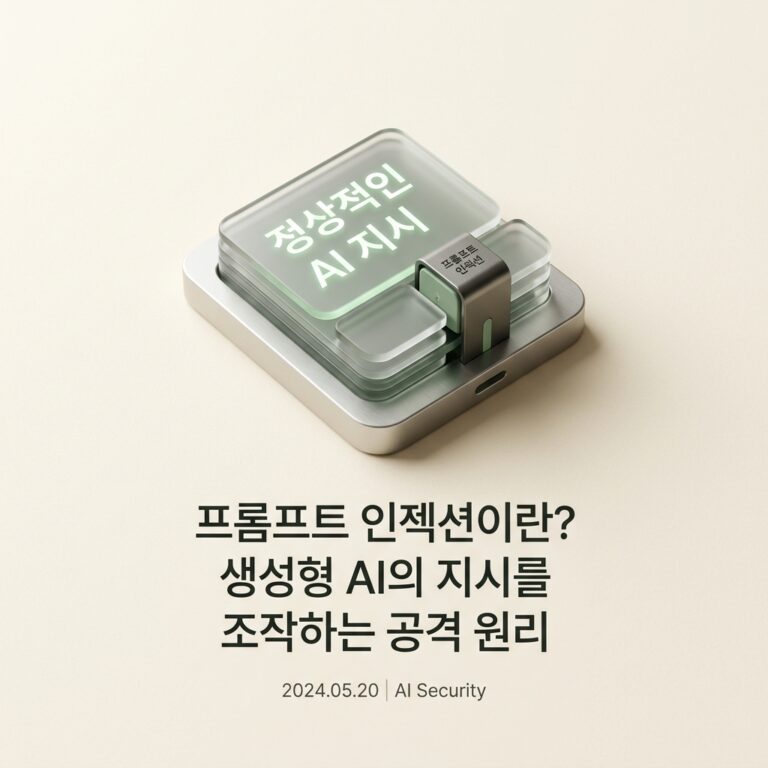 ai thumbnail minimal 프롬프트 인젝션이란 생성형 AI의 지시를 조작하는 공격 원리 1787722463